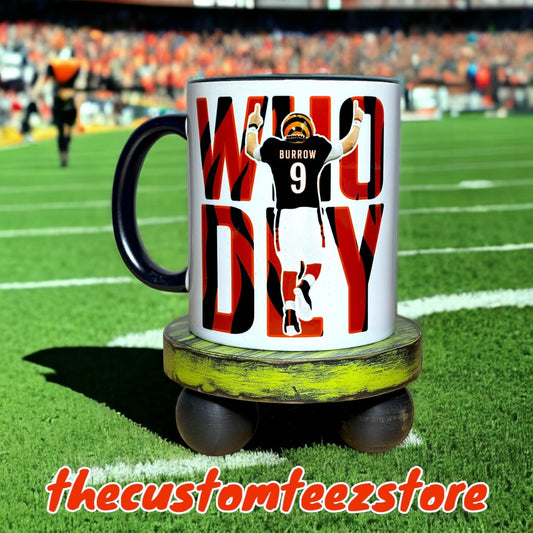 Who Dey Bengals Day 11oz Black Coffee Mug - Custom Teez online | Custom Design T-shirts | You Name It, We Make It - thecustomteezstore