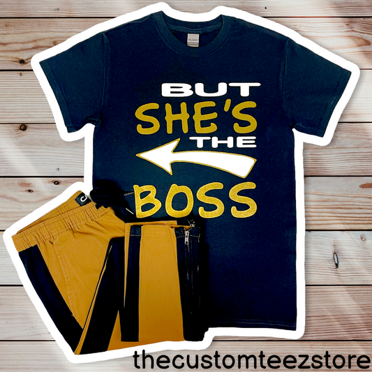But She's The Boss - Custom Teez online | Custom Design T-shirts | You Name It, We Make It - thecustomteezstore