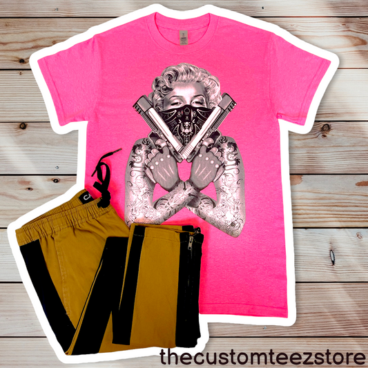 Marilyn Monroe Guns & Tattoos - Custom Teez online | Custom Design T-shirts | You Name It, We Make It - thecustomteezstore