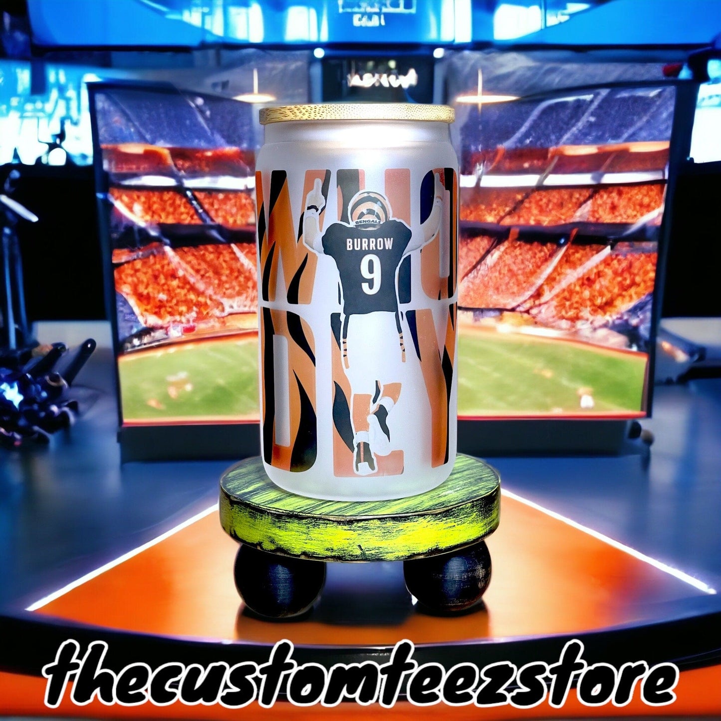 Who Dey Bengals Day Libbey Glass Can -  Custom Teez online | Custom Design T-shirts | You Name It, We Make It - thecustomteezstore