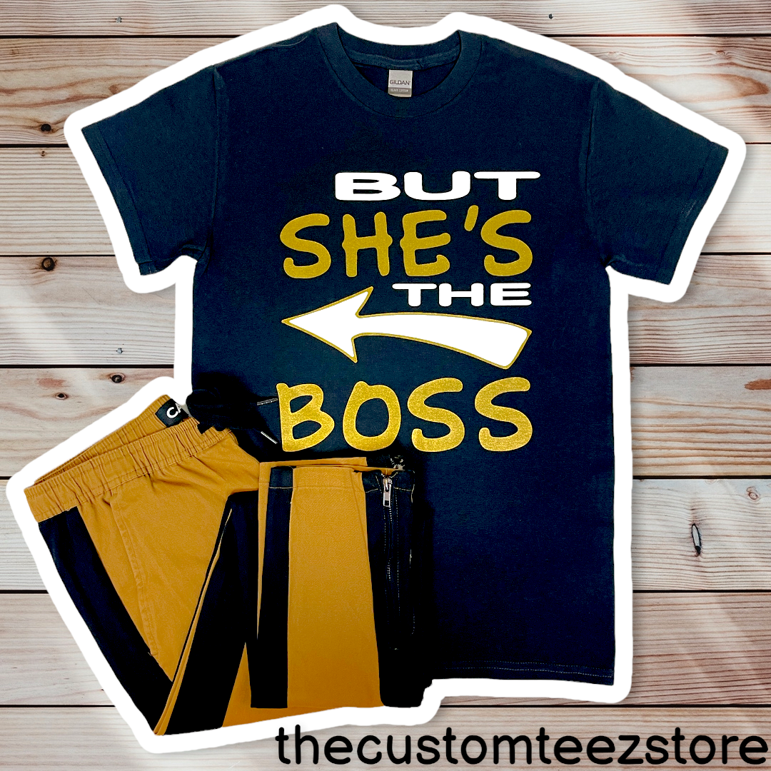 But She's The Boss -  Custom Teez online | Custom Design T-shirts | You Name It, We Make It - thecustomteezstore