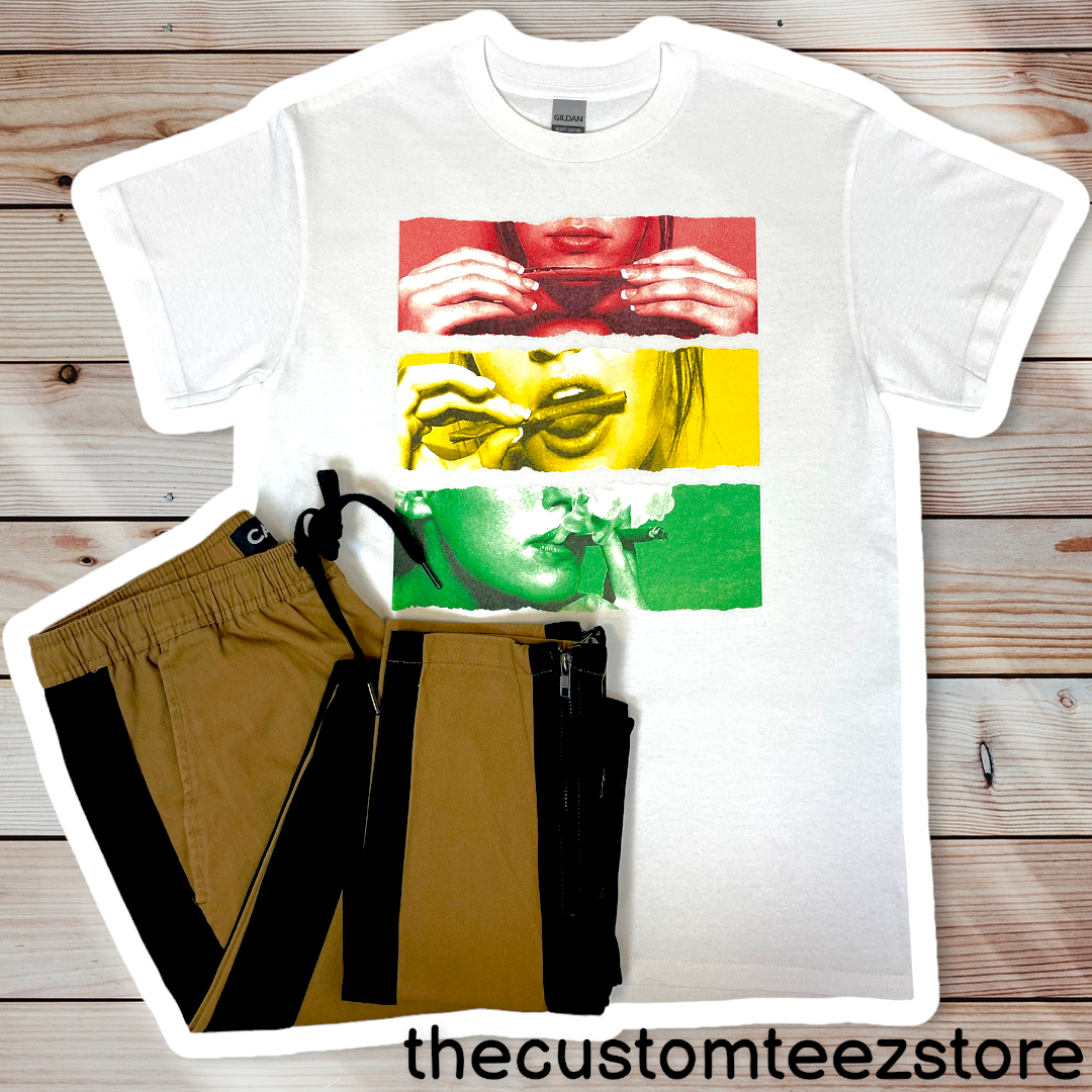 Girl Rolling & Smoking Blunt | Shirts & Tops | thecustomteezstore