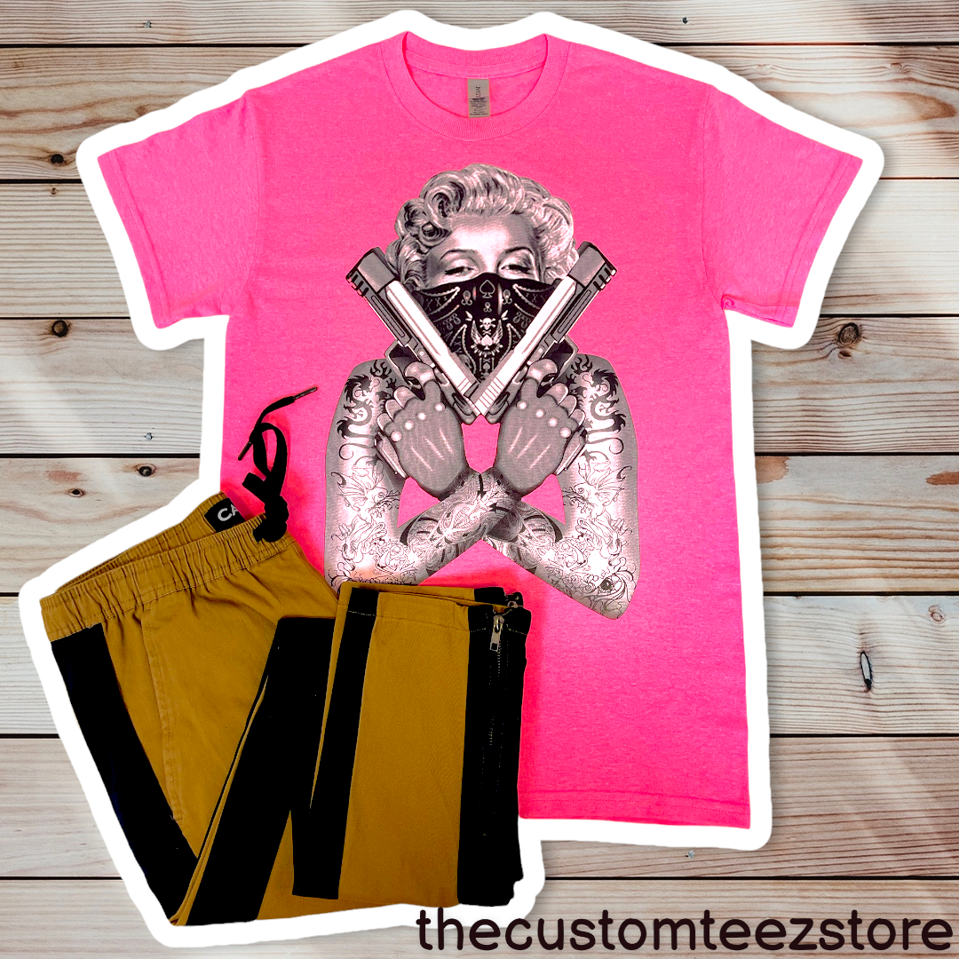 Marilyn Monroe Guns & Tattoos -  Custom Teez online | Custom Design T-shirts | You Name It, We Make It - thecustomteezstore