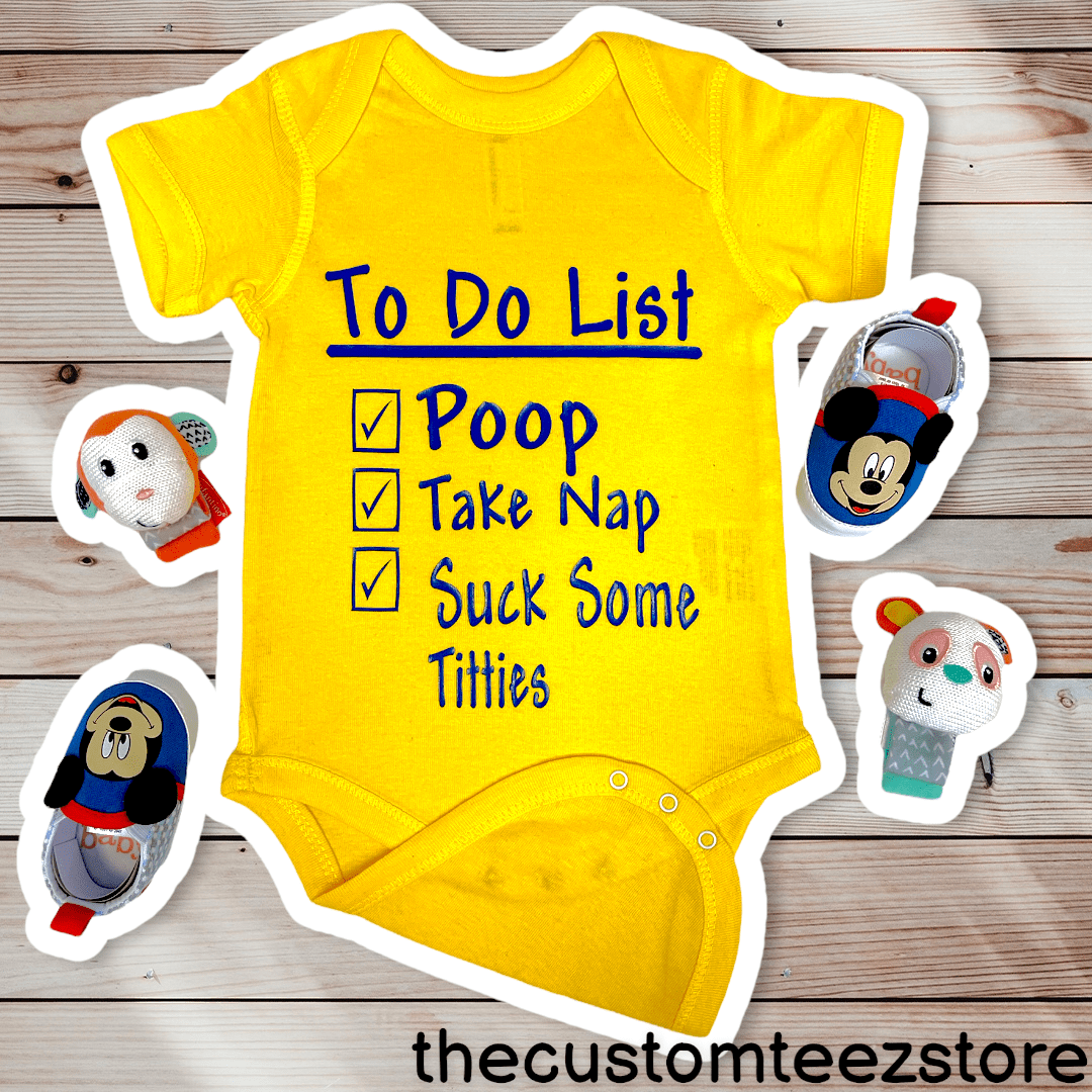 To Do List | Onesie | thecustomteezstore